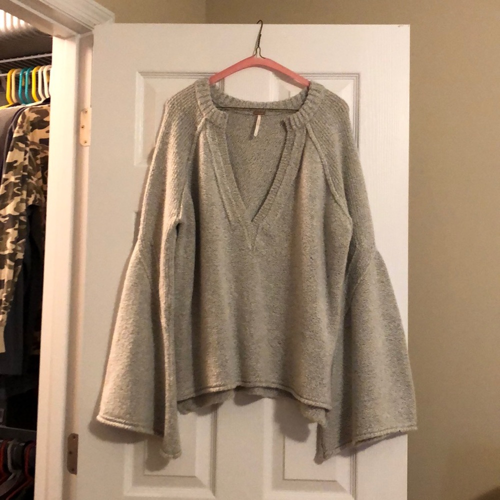 Free People bell sleeve sweater